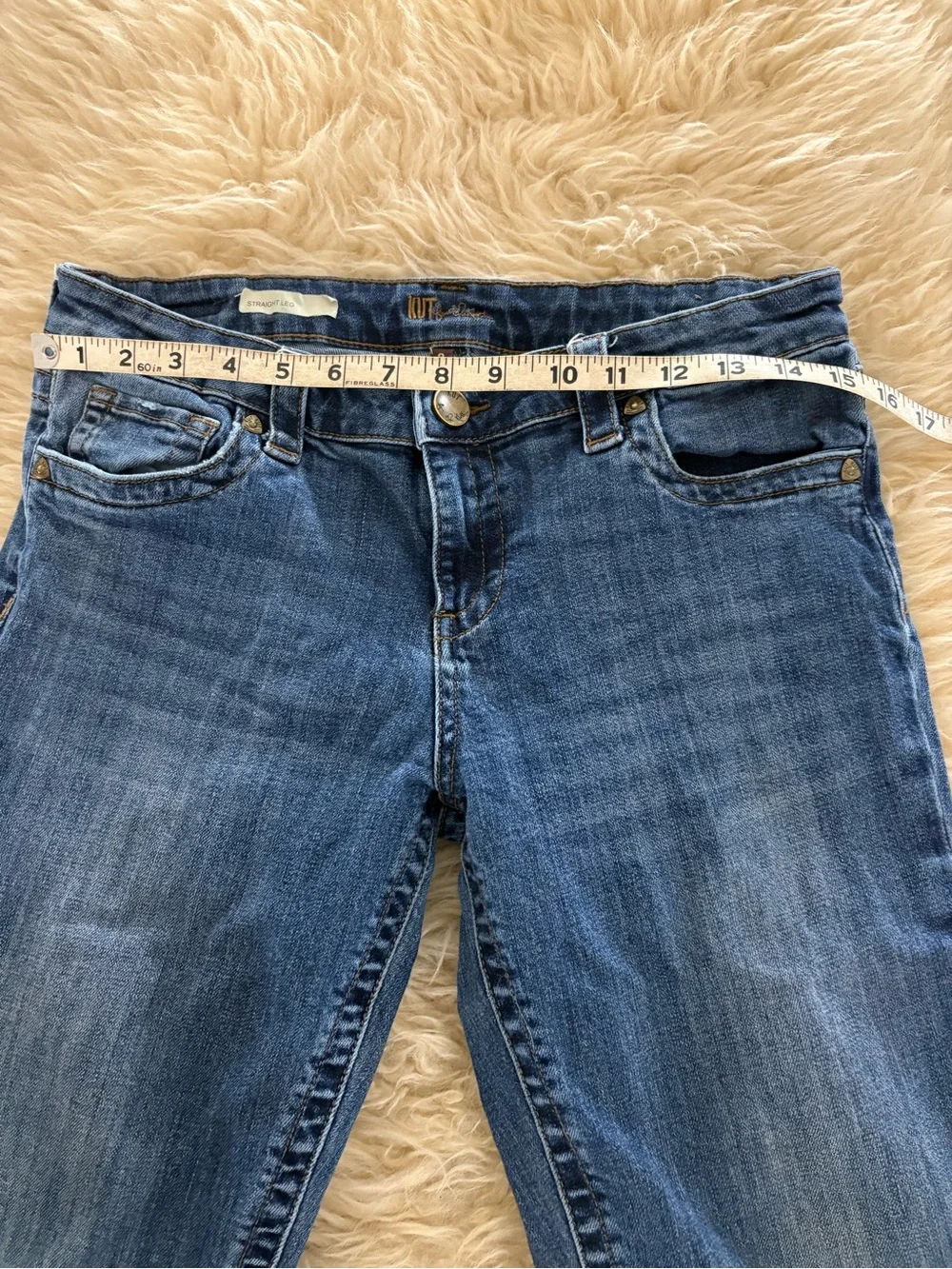 Kut from the Kloth Straight Leg Jeans in Dark Blue Wash